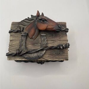 Equestrian Charm Horse Head Décor Trinket Box